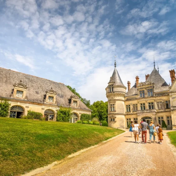 Allée devant château de la Bourdaisière